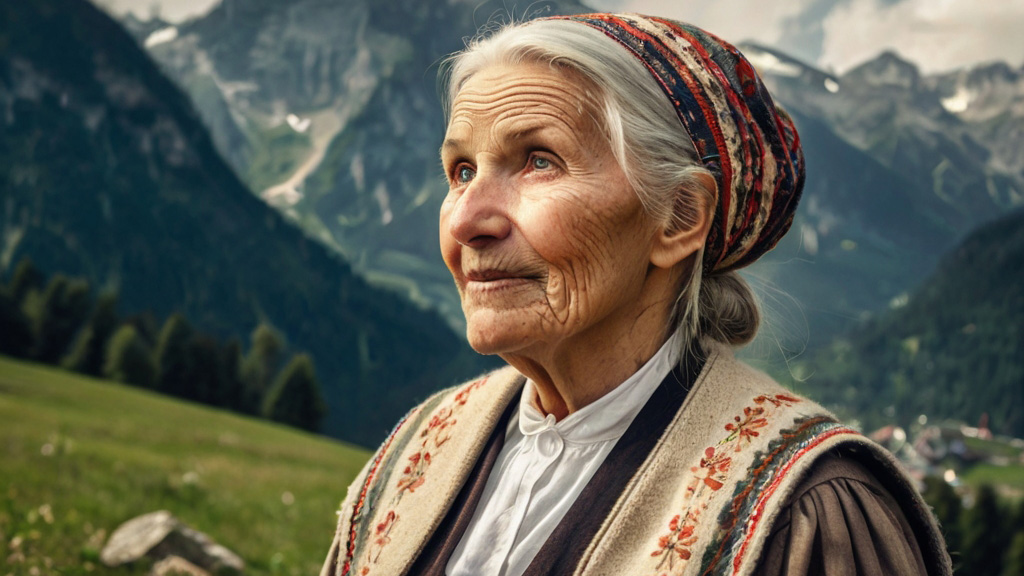 dialekt brauchtum alte frau zillertal hintertux